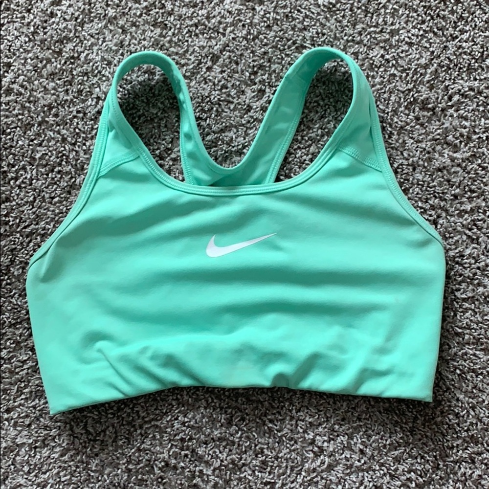 Green Nike sports bra